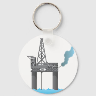 Oil Platform Key Ring