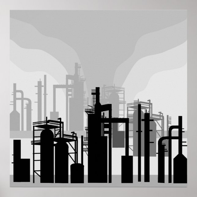 Oil Refinery Environment Poster (Front)