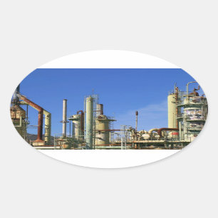 Oil Refinery Oval Sticker