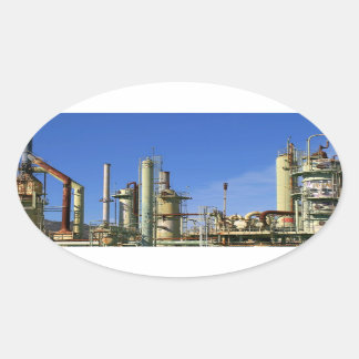 Oil Refinery Oval Sticker