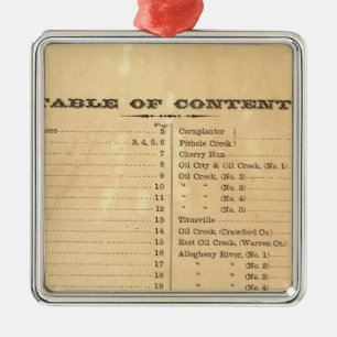 Oil regions, Pennsylvania Metal Ornament