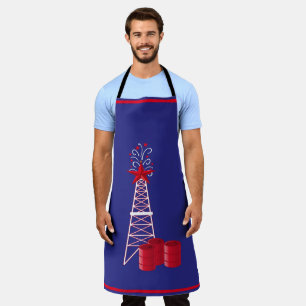 Oil Rig Derrick With Barrels Apron