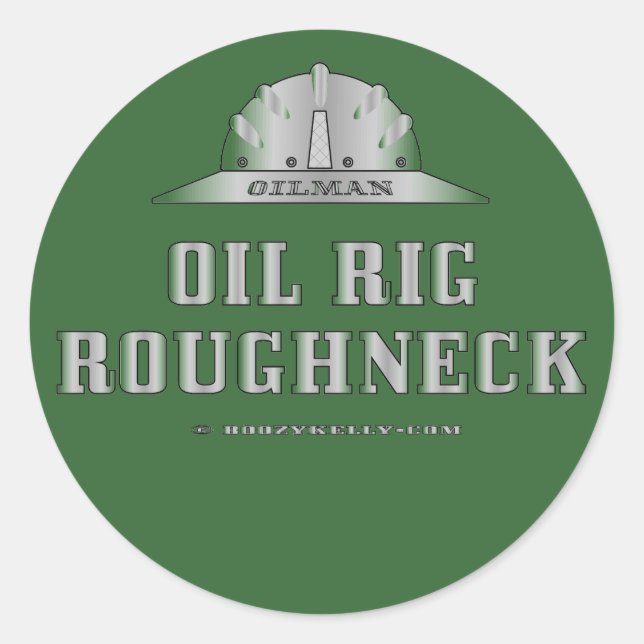Oil Rig Roughneck,Oilfield Sticker,North Sea Oil Classic Round Sticker (Front)