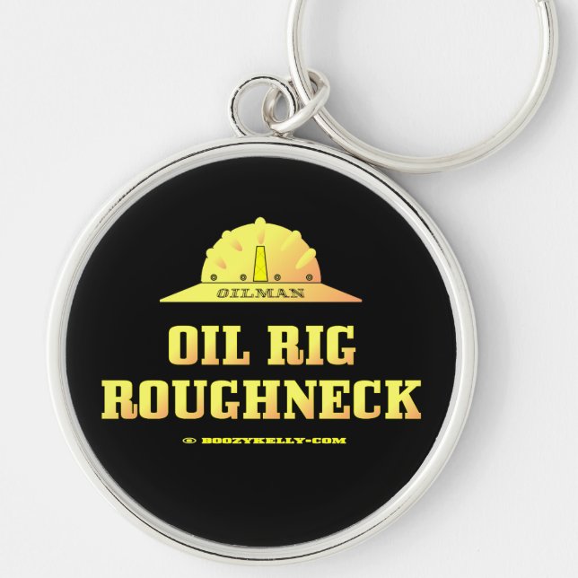 Oil Rig Roughneck,Oilman,Keychain,Gift,Oil Rigs Key Ring (Front)