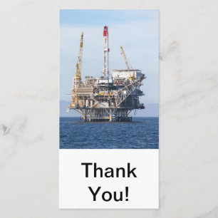 Oil Rig Thank You Card