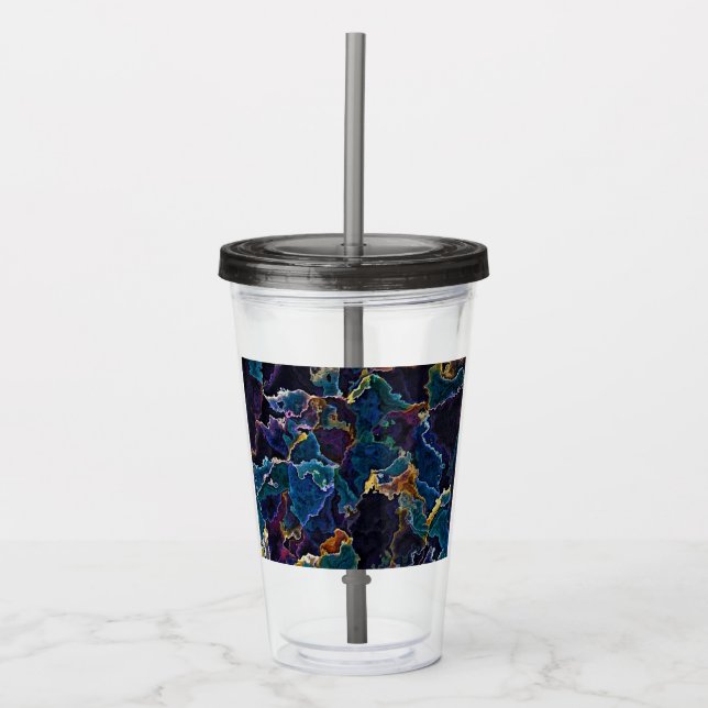 Oil Slick  Acrylic Tumbler (Front)