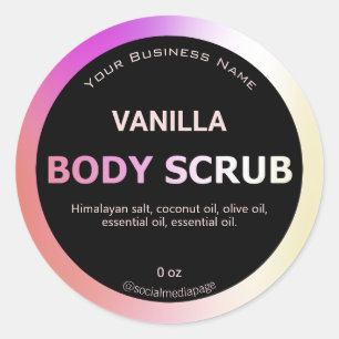 Oil Slick And Black Body Scrub Labels