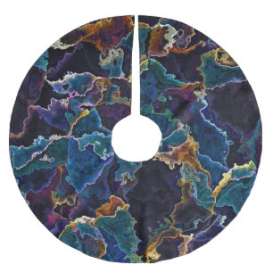 Oil Slick  Brushed Polyester Tree Skirt