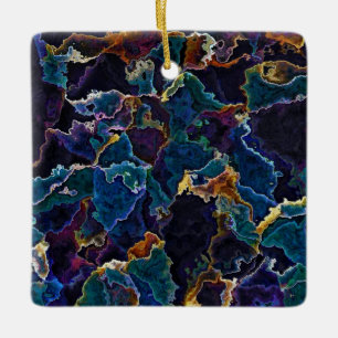 Oil Slick  Ceramic Ornament