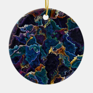 Oil Slick  Ceramic Ornament