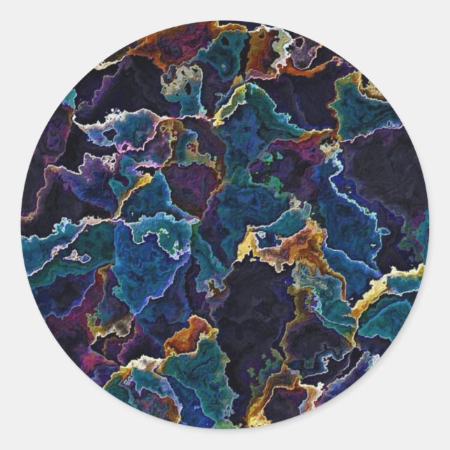 Oil Slick  Classic Round Sticker (Front)