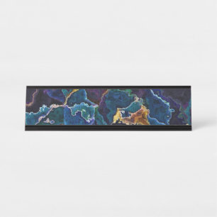 Oil Slick Desk Name Plate