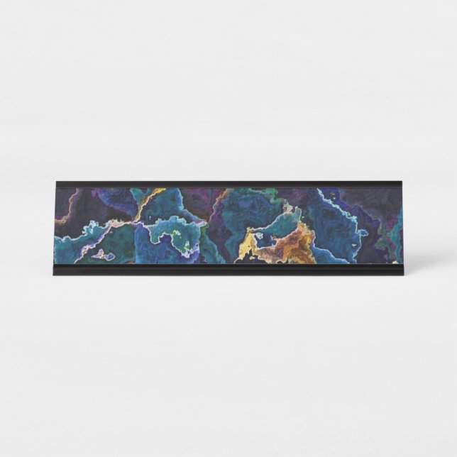 Oil Slick  Desk Name Plate (Front)