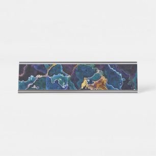 Oil Slick Desk Name Plate