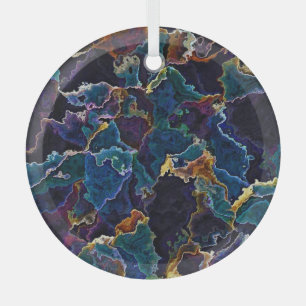 Oil Slick Glass Tree Decoration