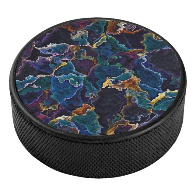 Oil Slick  Hockey Puck (3/4)