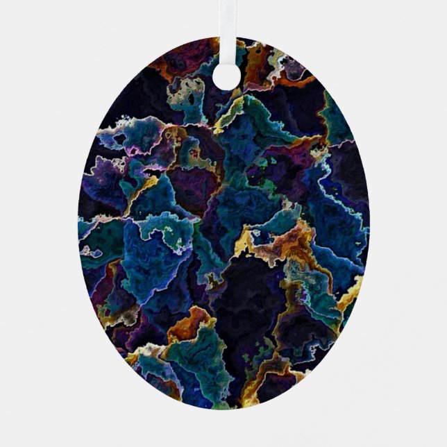 Oil Slick   Metal Tree Decoration (Front)