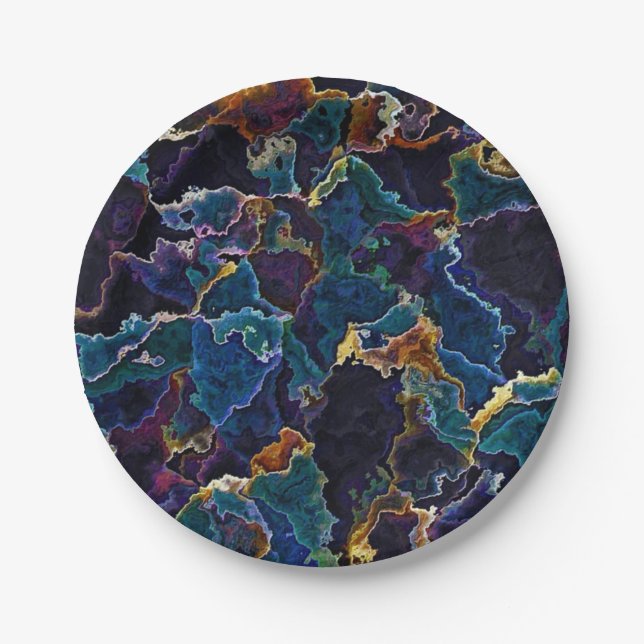 Oil Slick  Paper Plate (Front)