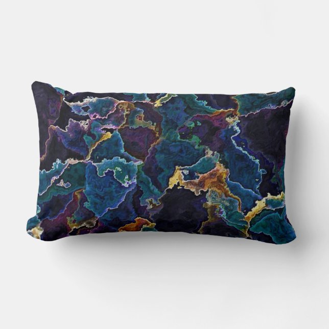 Oil Slick  Throw Pillow (Front)