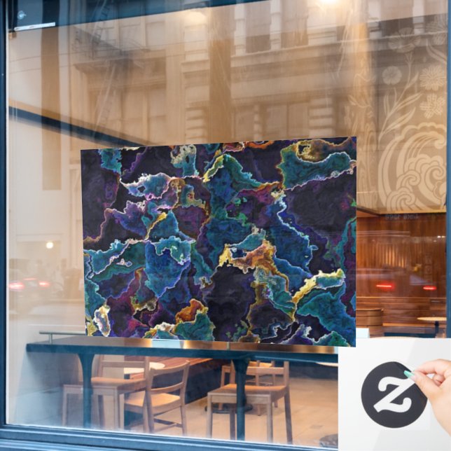 Oil Slick  Window Cling (Cafe Window)