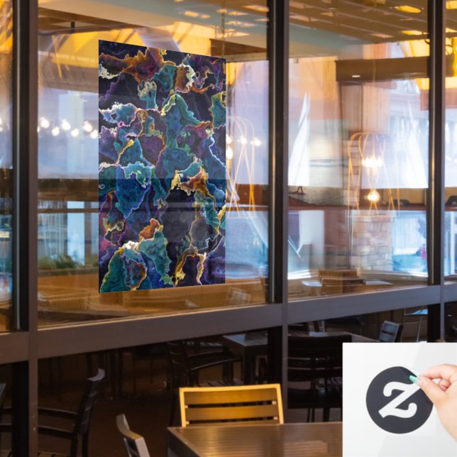 Oil Slick  Window Cling (Restaurant Window)