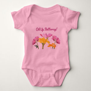 Oil Up, Buttercup! Baby Tutu Bodysuit