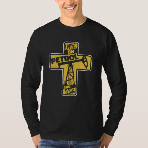 Oilfield Cross Fracking Fracker Oil Drilling T-Shirt