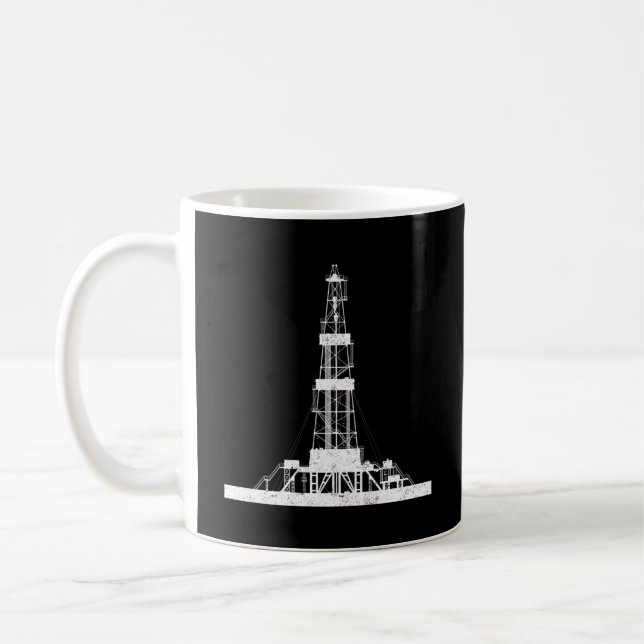 Oilfield Driller Drilling Rig Coffee Mug (Left)