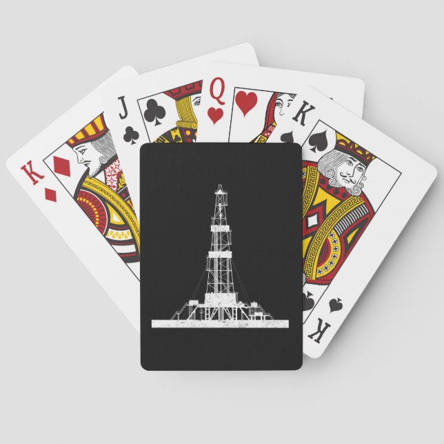 Oilfield Driller Drilling Rig Playing Cards (Back)