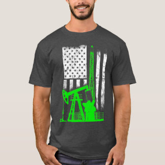 Oilfield Flag America US St Patricks Day Rig T-Shirt