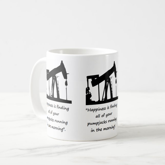 Oilfield Gauger Pumpjack Mug (Front Left)