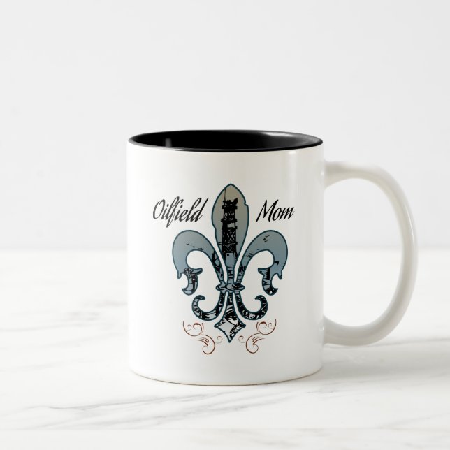 oilfield mum Two-Tone coffee mug (Right)