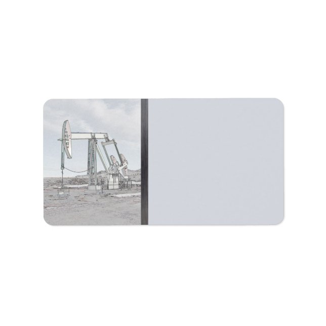 Oilfield Pumping Unit and Blue Sky Label (Front)