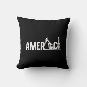 Oilfield Worker America Oil Rig Roughneck Workers Cushion
