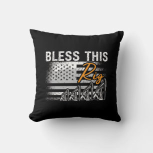 Oilfield Worker Bless This Rig Workers Roughneck Cushion