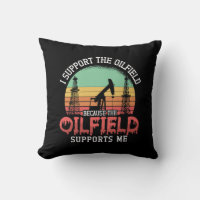 Oilfield Worker I Support The Oilfield Rig Retro