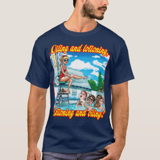 Oiling and Lotioning TEXT T-Shirt