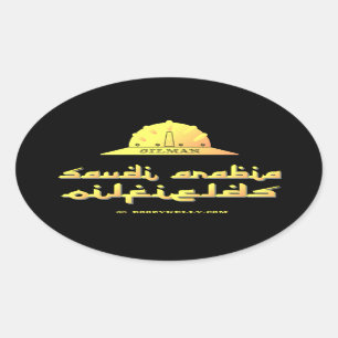 Oilman,Saudi Arabia Oil Fields,Saudia,Oil,Gas Oval Sticker