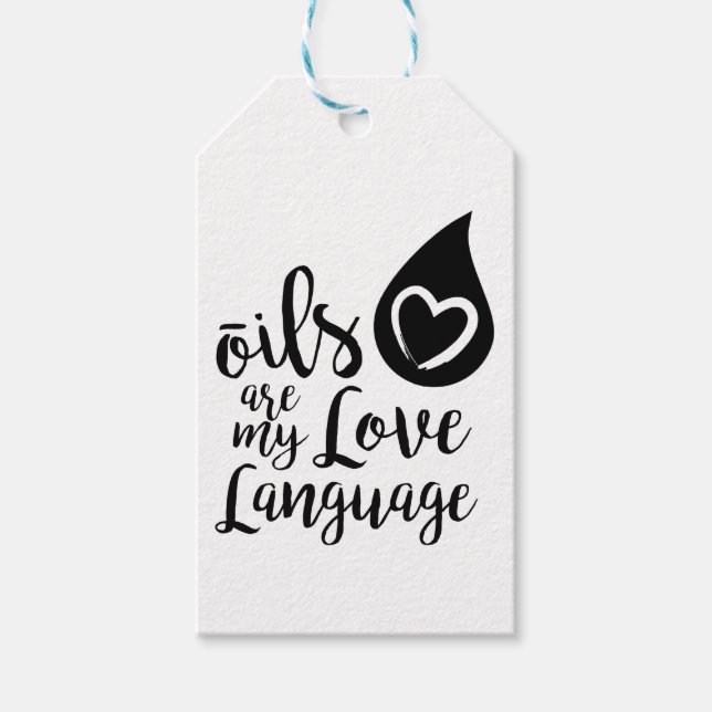 Oils are my Love Language Gift Tag set (Front)