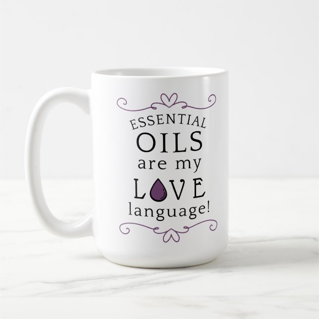 Oils Are My Love Language Mug Lavender/Purple (Left)