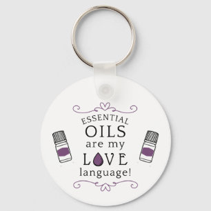 Oils are My Love Language Purple Key Ring