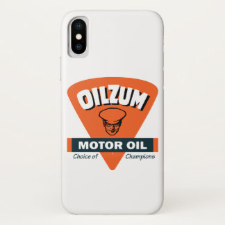 Oilzum Motor Oil vintage sign. Flat version. iPhone X Case