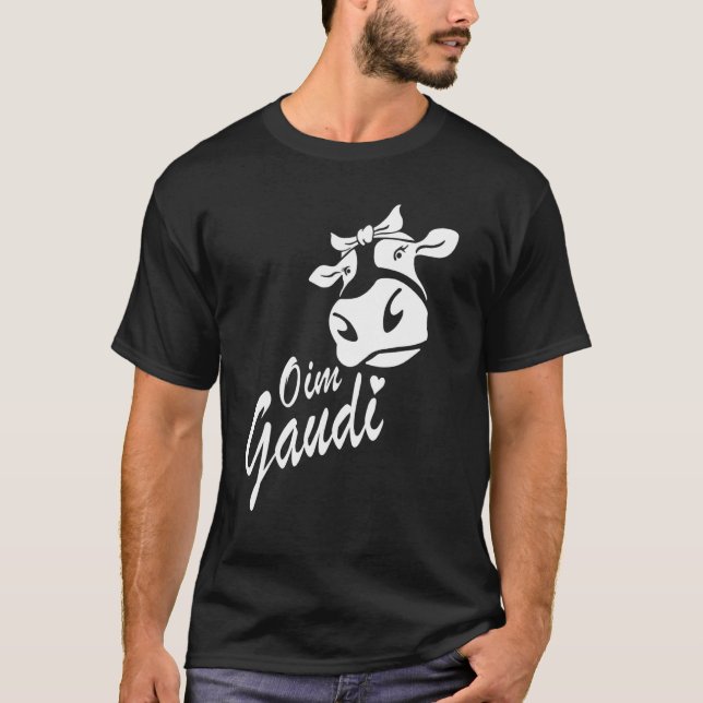 Oim Gaudi Cow Head Farm Alpine Hut Farmer Farmer F T-Shirt (Front)