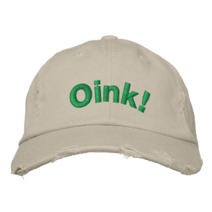 Oink! Embroidered Hat