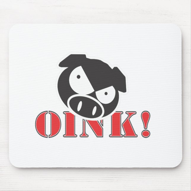 OINK_GraphicReversed Mouse Pad (Front)