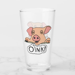Oink Pig Glass