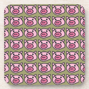 oink . pigs coaster