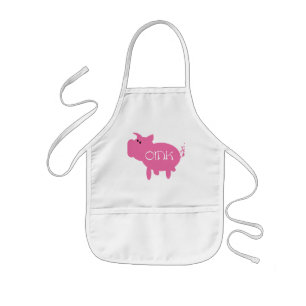 Oink Pink Pig Tshirts and Gifts Kids Apron