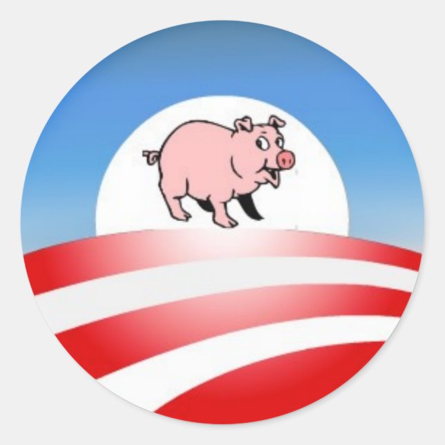 Oinkbama Classic Round Sticker (Front)