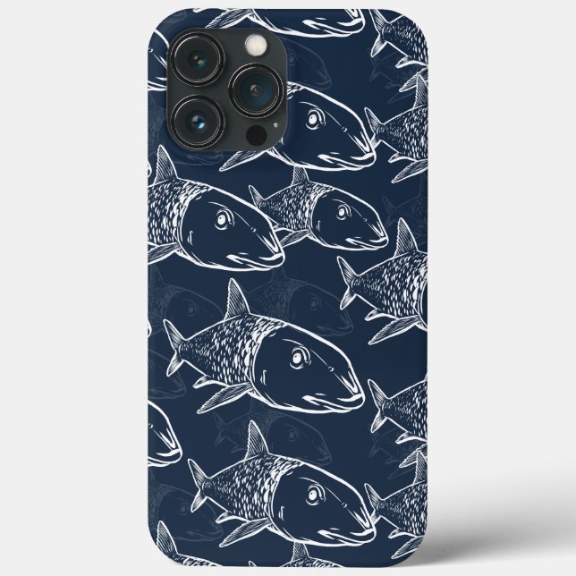 Oio - Hawaiian bonefish print pattern Case-Mate iPhone Case (Back)